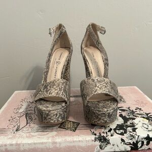 Chinese Laundry Snakeskin Platform Heels